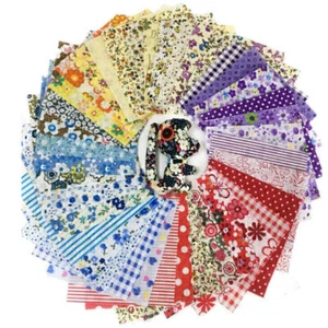 100x Stoffreste Bunt Baumwolle Paket Stoffpaket Patchworkpaket DIY Zubehör FR - Bild 1 von 2