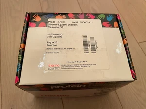 Thermo 87730 Slide-A-Lyzer Dialysis Cassette G2 10000 MWCO 3 ml Pierce 7 pcs - Picture 1 of 1
