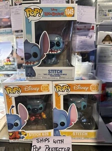 Funko Pop - Disney - Stitch Three Pack - #125 #159 1046 with free Pop protector - Picture 1 of 1