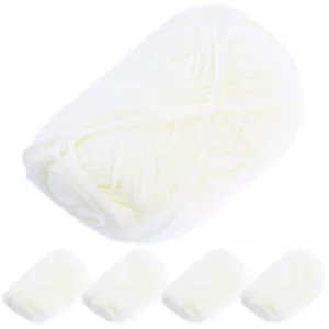 5 Rolls Diy Crocheting Yarn Cotton Knitting Cotton Yarn Crochet Yarn - Picture 1 of 12