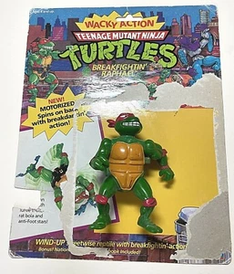Figurina vintage 1991 TMNT Breakfightin Raphael Ninja Turtles con compagni di gioco da tavolo - Foto 1 di 6