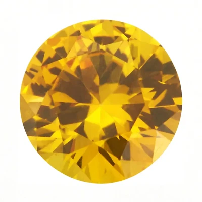 Piedras preciosas de imitación de calidad facetada naranja citrino corte redondo en tamaños más grandes Foto 1 de 2