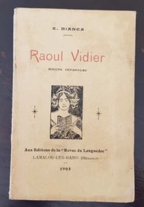 RAOUL VIDIER moeurs cévenoles par E. BIANCA (1908) languedoc, cevennes, occitani - Imagen 1 de 3