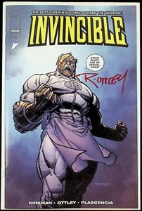 INVINCIBLE #61 - RYAN OTTLEY C2E2 EXCLUSIVE TRADE COVER SIGNED 1st App CONQUEST - Picture 1 of 4