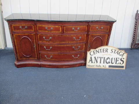 64016  Marble Top Buffet Sideboard Server Cabinet Cover