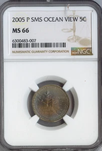2005-P Ocean View Nickel NGC MS66 SMS Satin Strike Auction - Exact Coin - Picture 1 of 2