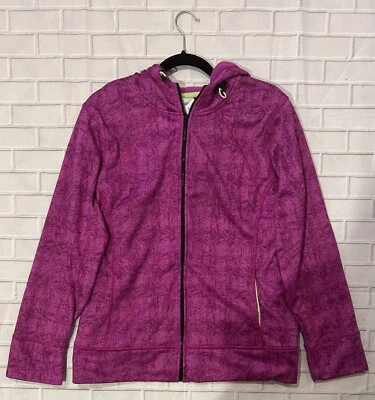 AVENUE TALLA 18/20 MORADO PATRÓN GEOMÉTRICO CREMALLERA SUDADERA CON CAPUCHA Chaqueta Foto 1 de 3