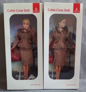 Neu im Karton Emirates Airlines Cabin Crew Air Hostess Puppen blond & brünett Weihnachten - Bild 1 von 8