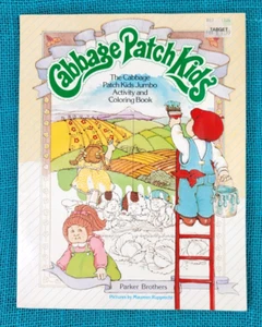 Vintage 1984 Cabbage Patch Kids Jumbo Activity Coloring Book 128 Pages - Picture 1 of 17