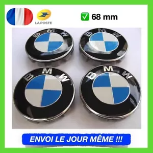 4X Cache Moyeu 68mm Auto Clipser Jante Centre De Roue Enjoliveur BMW - Picture 1 of 8
