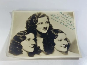 THE BOSWELL SISTERS Autographs Music SIGNED Photograph 20s 30s Jazz band - Picture 1 of 2