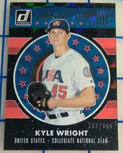 Donruss American Pride Silver 2017 #AP24 Kyle Wright 238/249 excelente/casi como nuevo - Imagen 1 de 2