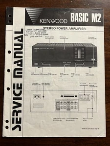 Amplificador de Potencia Estéreo Kenwood Basic M2 Amplificador Manual de Servicio Original Genuino Raro - Imagen 1 de 4