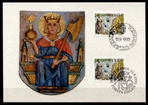 König Olaf II. von Norwegen (995-1030). Maximumkarte x 2W.  Aland-Färöer 1995 - Bild 1 von 2