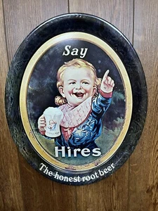 Hires Root Beer, Tray " Say Hires The Honest Root Beer" Tin Tray NOS Read - Picture 1 of 11