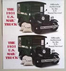 Ford U.S. Mail Truck (1931): 2 DANBURY MINT Advertising Brochures - Picture 1 of 3