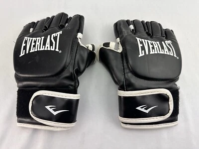 EVERLAST PRO STYLE GRAPPLING MMA GLOVES BLACK S/M EUC - Image 1 of 4