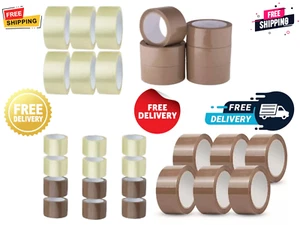 Long Length Tape Strong Clear / Brown 48mm X 66m Packing Parcel Tape Strong Tape - Picture 1 of 6