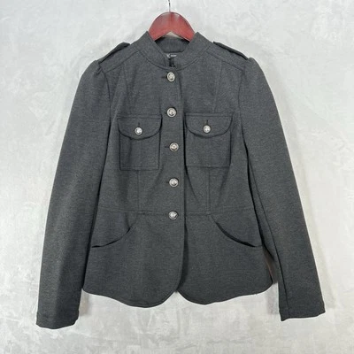 Chaqueta INC Vintage Mujer S Gris Oscuro Militar Blazer Y2K Steampunk Academia Foto 1 de 4