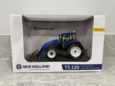 Universal Hobbies - New Holland T5.120 & Front Loader - UH6682 - 1:32 - Mint/New - Image 1 of 4