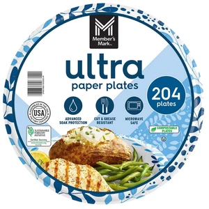 Platos de papel para cena Member's Mark Ultra, 10", 204 ct. - Imagen 1 de 6
