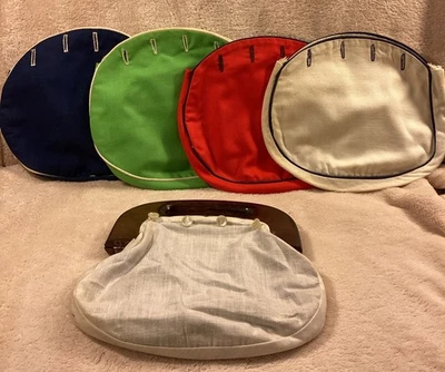 Cartera bolso bermuda vintage con 4 fundas de colores EXCELENTE Foto 1 de 4
