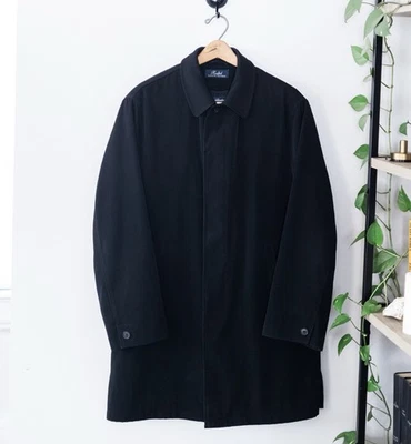 Ralph Lauren Impermeable Negro XL Extraíble Lana Forro Abrigo Chaqueta Clásico Años 2000 Foto 1 de 4