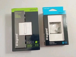 NEW Legrand Whisper Switch (ASWR155RM) & 1 Gang Plate (AWP1G2WH6) - Picture 1 of 8