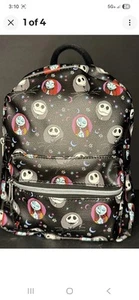 Disney Jack Skellington Sally Mini Backpack Purse 10" Bag Authentic New 30th Ann - Picture 1 of 4