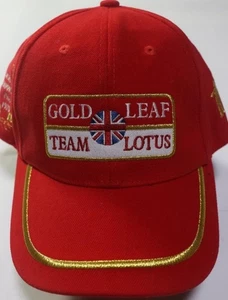 Fórmula 1 Racing Vinatge Cap Gold Leaf Team Lotus Hat RED Champion - Imagen 1 de 7