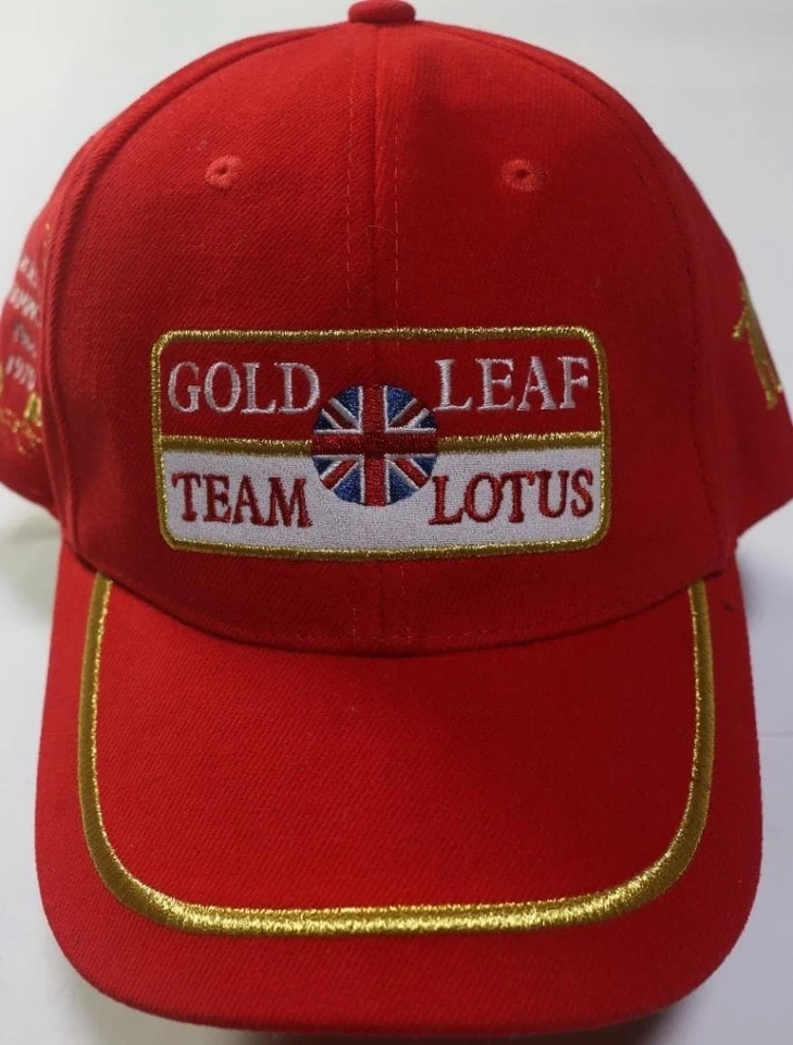 Fórmula 1 Racing Vinatge Cap Gold Leaf Team Lotus Hat RED Champion - Imagen 1 de 4