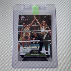 2025 WWE Topps Now #63 Becky Lynch - Moneybank Steals Rivalry Win 1st IC Title - Picture 1 of 3