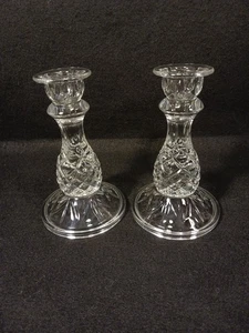 Vintage Crystal Candle Holders “Cambridge"  6" Set Of 2 - Picture 1 of 10