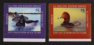 CKStamps: US Junior Duck Stamps Collection Scott#JDS13 JDS14 Mint NH OG - Image 1 of 2