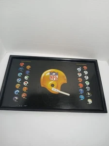 Vtg 1971 NFL Teams (AFC & NFC) Helmets 20"x12" Serving Tray Football Party CA1 - Picture 1 of 18