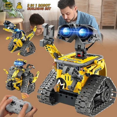 Kinder Roboter Bauspielzeug Technik Ferngesteuert Roboter RC Bausätze Spielzeug - Bild 1 von 4