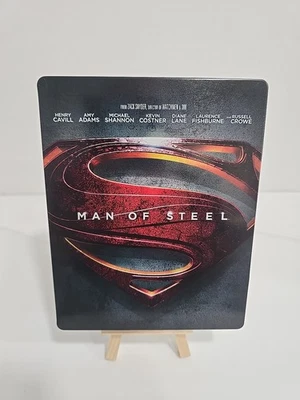 MAN OF STEEL (Blu-Ray + DVD) 3 Disc Steelbook Superman Zak Snyder New (Other) - Image 1 of 4