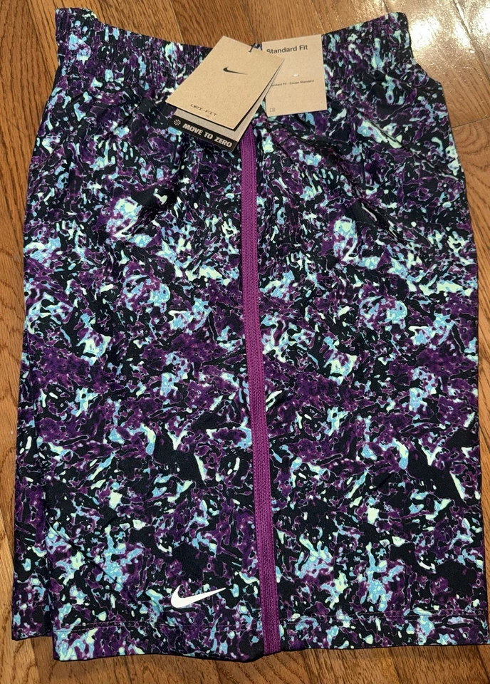 Nike Dri-Fit Shorts Youth Kids Boys Size XL White Black Blue FV0275-480