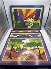 Past Times Clarice Cliff Table Mats Set 4 Cork Back Original Box England