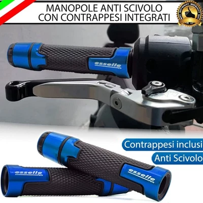 MANOPOLE MANUBRIO ANTISCIVOLO PER PIAGGIO ZIP 50 BLU CON CONTRAPPESI - Immagine 1 di 4