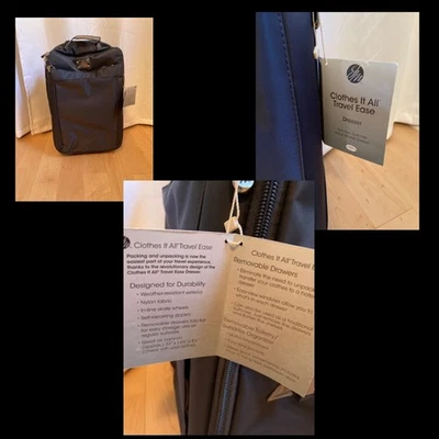 Joy Mangano Clothes It All TravelEase Light 22" Carry-On Mobile Dresser NWT Blk - Image 1 of 4