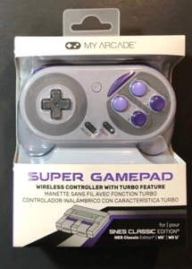My Arcade Super Gamepad Wireless Controller for SNES NES Classic NEW - Picture 1 of 5