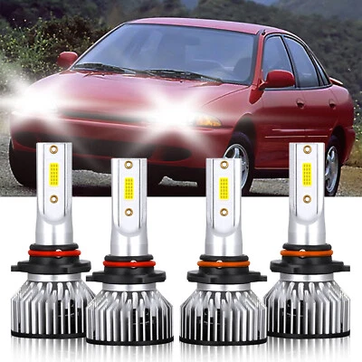 For Eagle Summit 1989-1992 9005+9006 LED Headlight Bulb Combo Hi Low Beam 6000K — 第 1/4 张图片