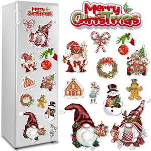12 Pcs Christmas Refrigerator Magnets Fridge Garage Door Car Decals Magnets - Picture 1 of 7