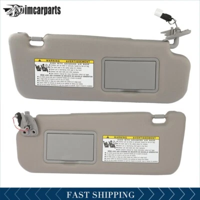 Parasol derecho izquierdo gris con iluminación para Hyundai Sonata 2006-2008 2,4 L 3,3 L Foto 1 de 4