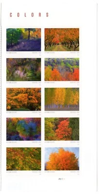 Scott #5938a (5929) Autumn Colors Plate Block of 10 Forever Stamps MNH UV Right - Image 1 of 2