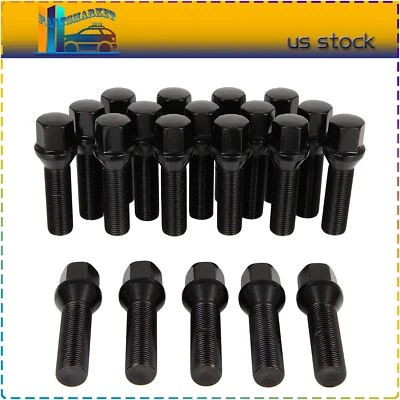 20X 14x1.25 Extended Lug Bolts 40mm Shank For BMW I3 I8 M2 M4 F80 X2 X4 X6 Black Foto 1 de 4