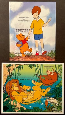 SELLOS DE GHANA BEST FRIENDS DISNEY 1996 MNH PERSONAJES DE PELÍCULA DE CUENTO DE HADAS DE DISNEY 1 Foto 1 de 3