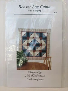 Denver Log Cabin Wall Hanging Quilt Pattern Lola Hendrickson 42 x 42" #158 - Picture 1 of 2