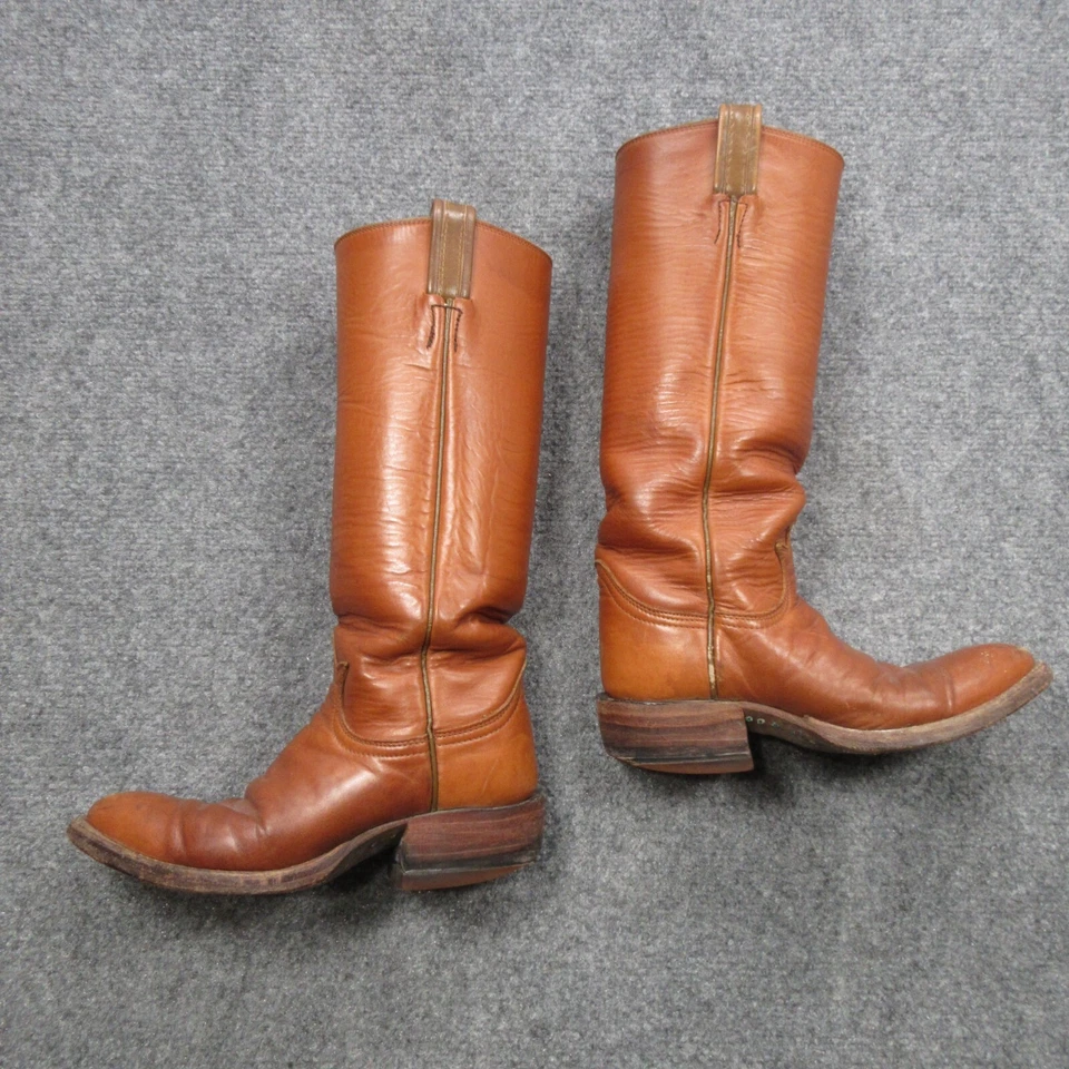 De Colección Frye Campus Botas Mujer 6 Marrón Cuero Negro Etiqueta Bloque Tacón Alto Verdadero Foto 1 de 4